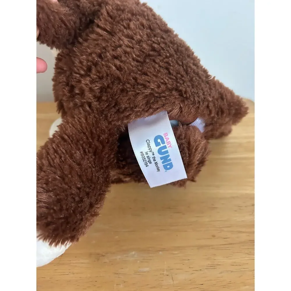 Baby Gund Animated Clappy the Monkey Sing & Play Interactive Plush Toy 12